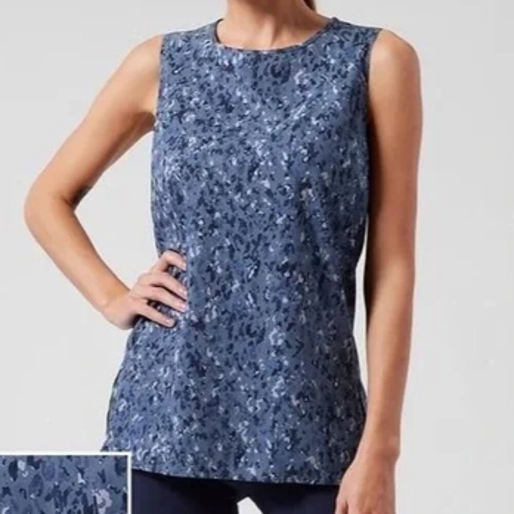 Athleta Zephyr Refined Sumi Marble Tank Top